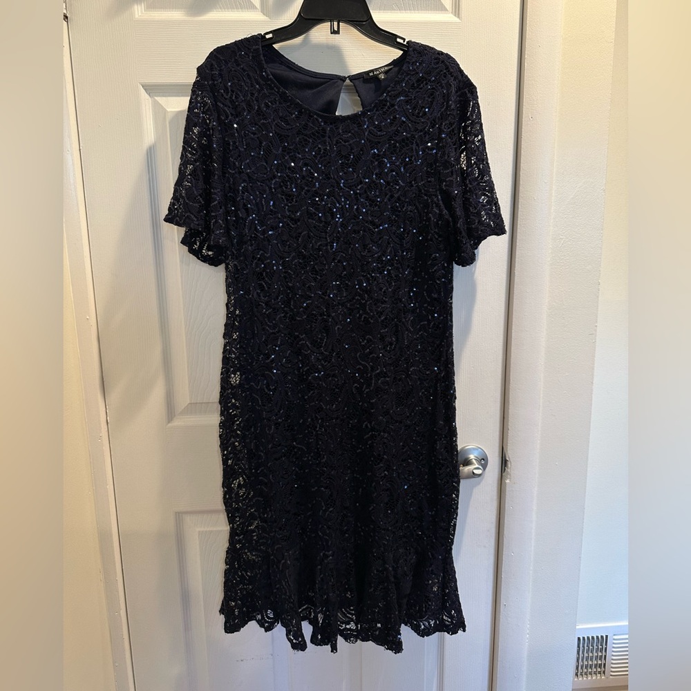 Marina Navy Blue Sequin Dress